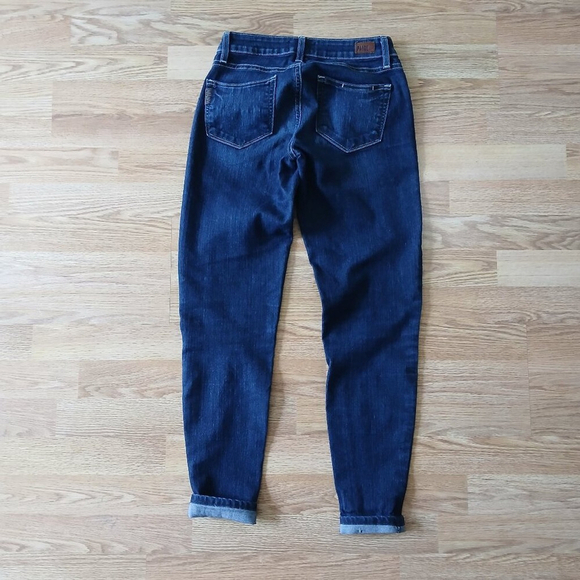 Paige Kylie Cropped Jeans Blue Dark Wash Size 24 - Picture 6 of 9